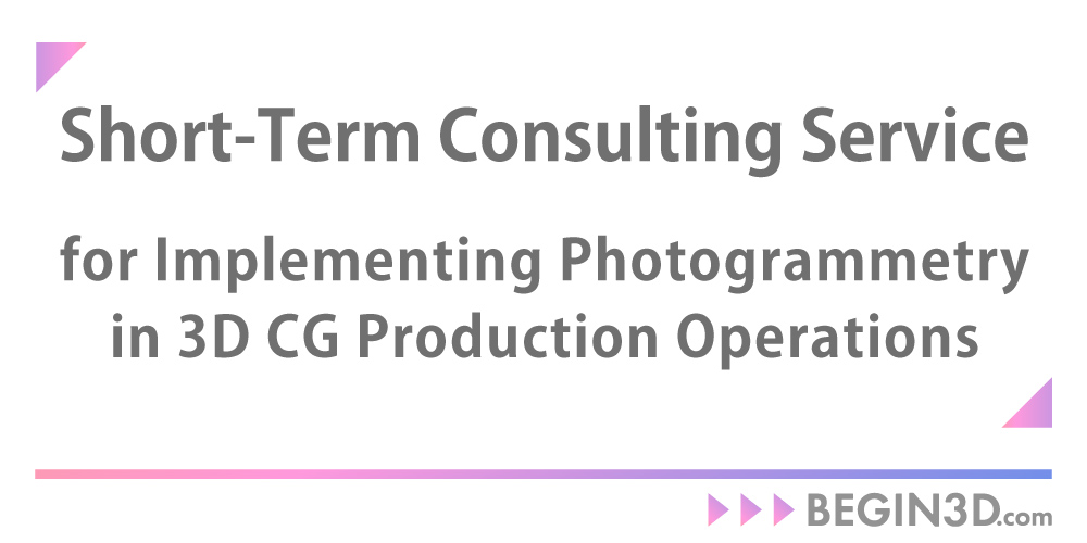 Short-Term Consulting Service for the Implementation of Photogrammetry in 3D CG Production